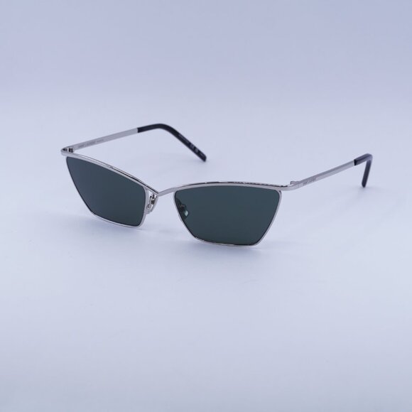 🕶️ New Saint Laurent SL637 002 Sunglasses - Silver Frame, Grey Lenses - Picture 6 of 13